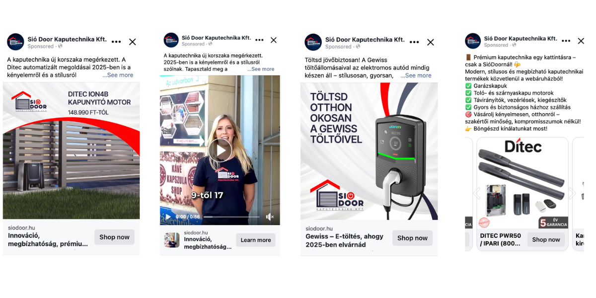 Statikus és videós kreatívok – Facebook & Instagram